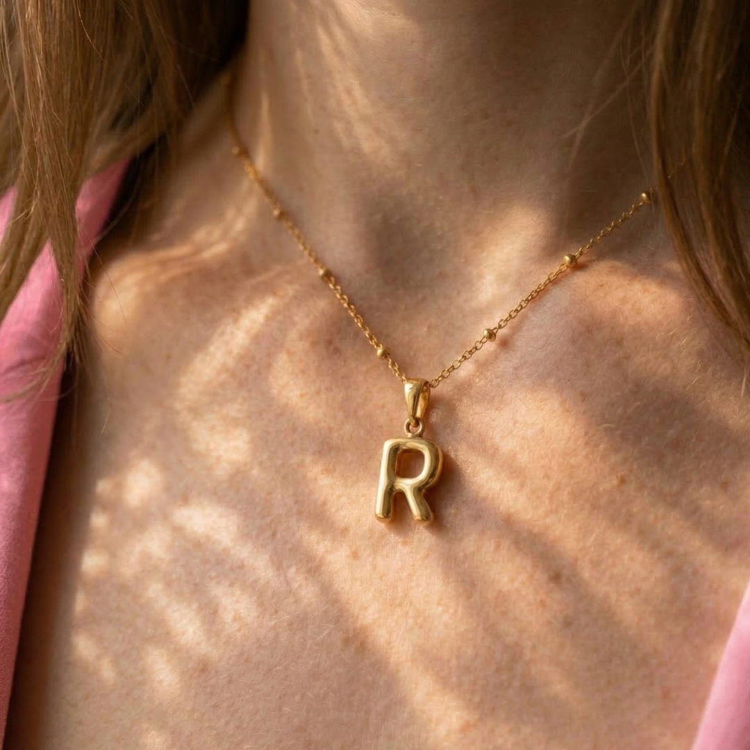 Clkier R Collier Lettre N Doré | Bijou Initiale Femme – Halph – Halph Bijoux